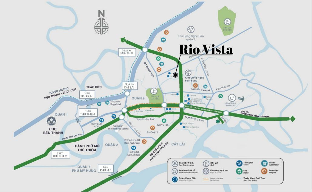 Vị trí dự án Rio Vista quận 9
